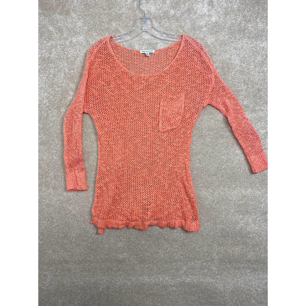 American Eagle Crochet Long Sleeve Top Size Medium